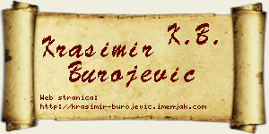 Krasimir Burojević vizit kartica